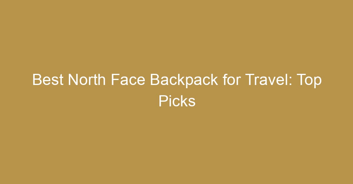 best north face backpack for travel
