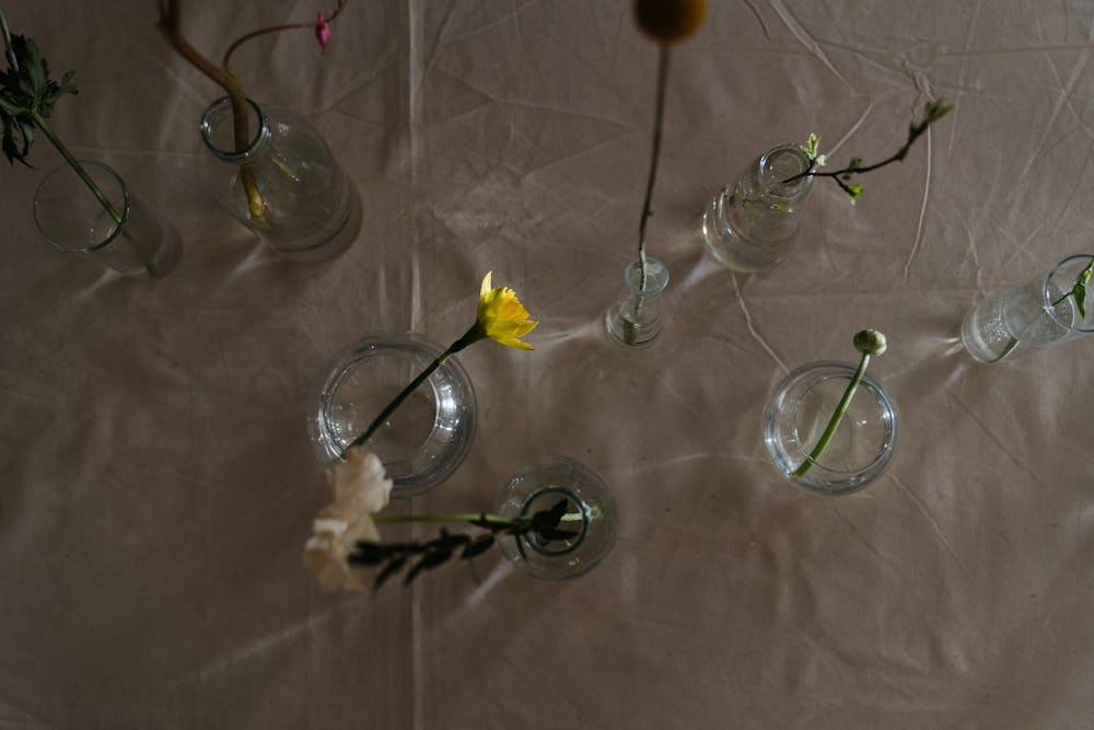 9 Best Coffee Table Styling Ideas That Actually Work 6 minimal bud vase with single stem on side table