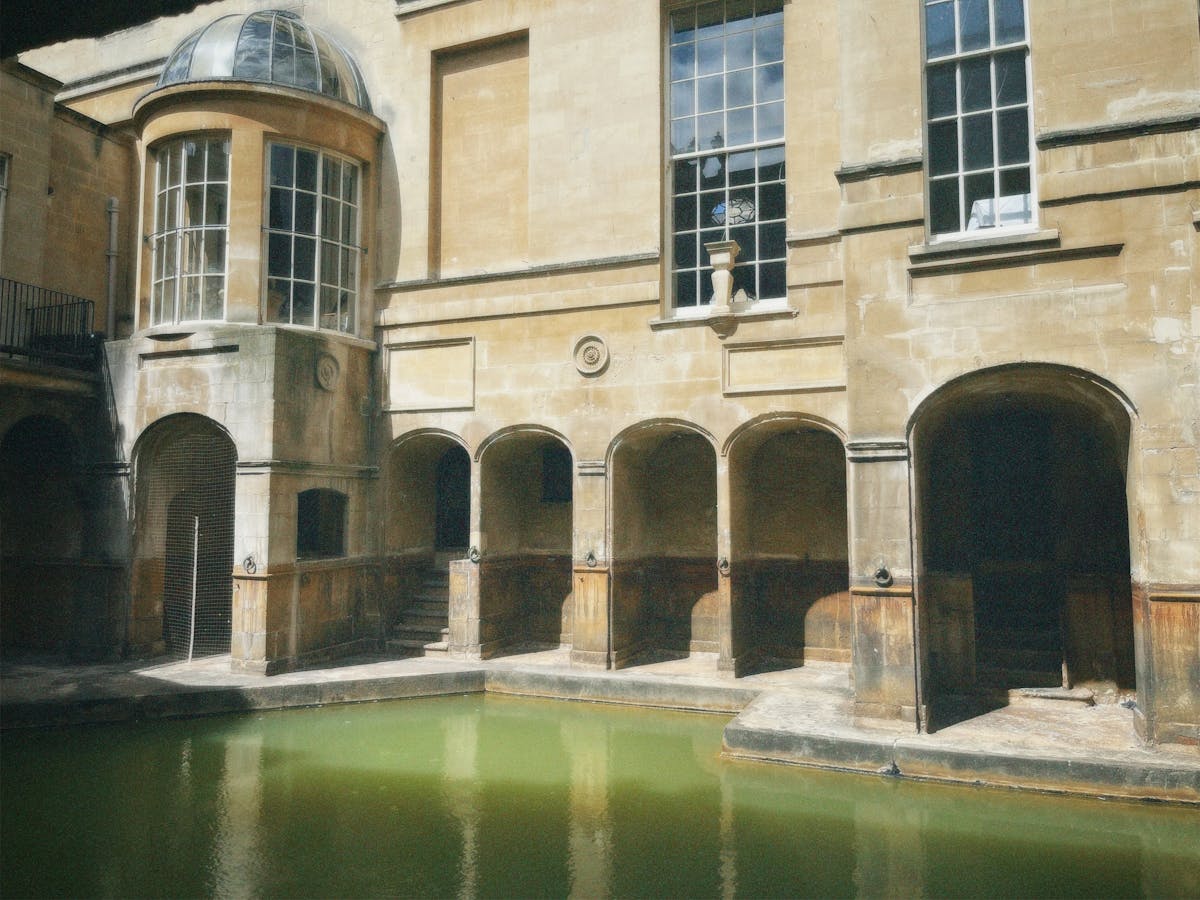 Bath England city center with striking Royal Crescent Georgian architecture perfect day trip destination