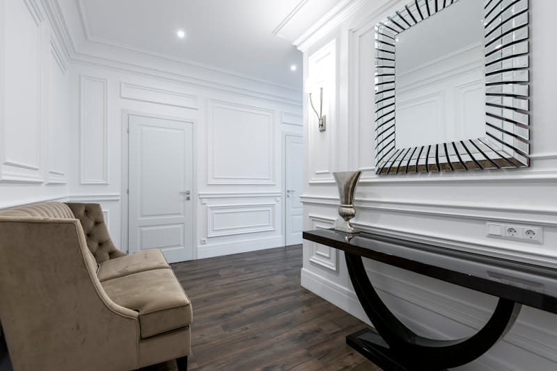 luxury entryway hallway mirror