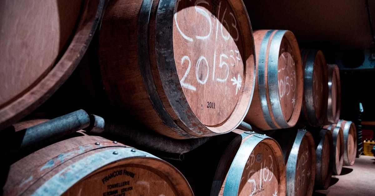 winery tasting room oak barrels colorado wine cellar