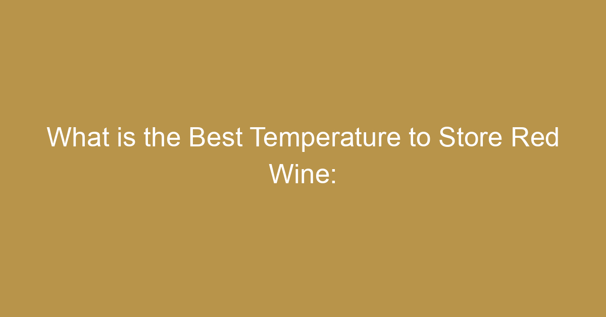 what temperature to store red wine in a wine fridge