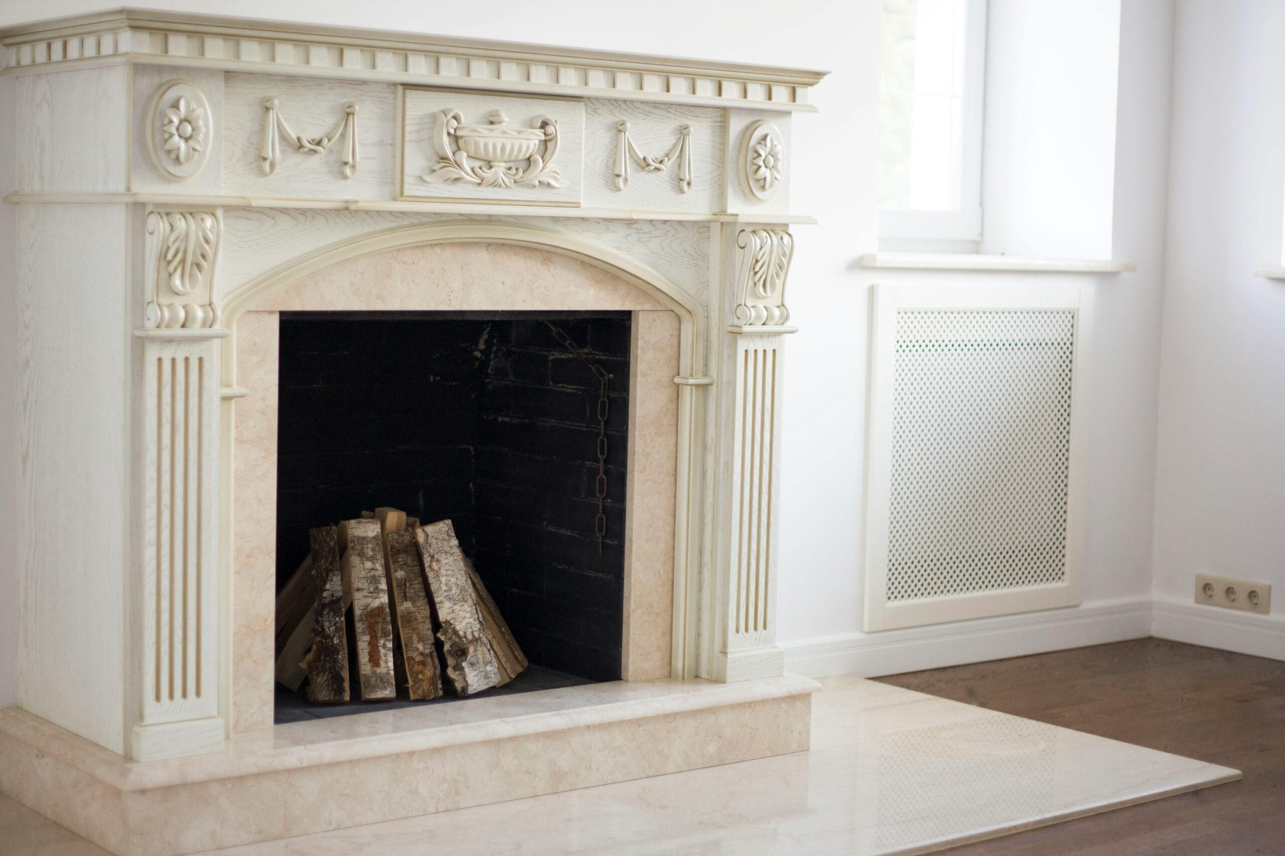 french country fireplace mantels limestone carved detail