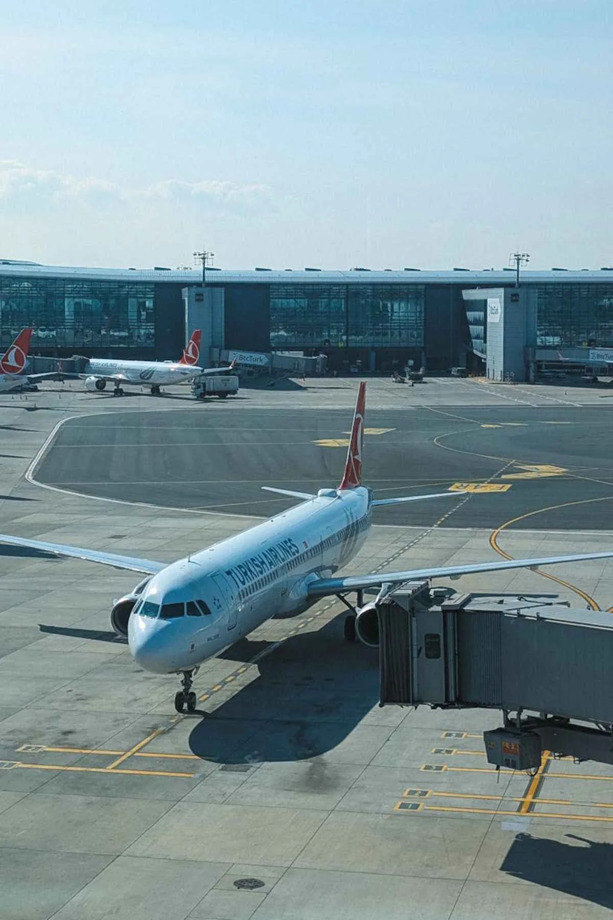 Airplanes at Istanbul Airport modern aviation travel