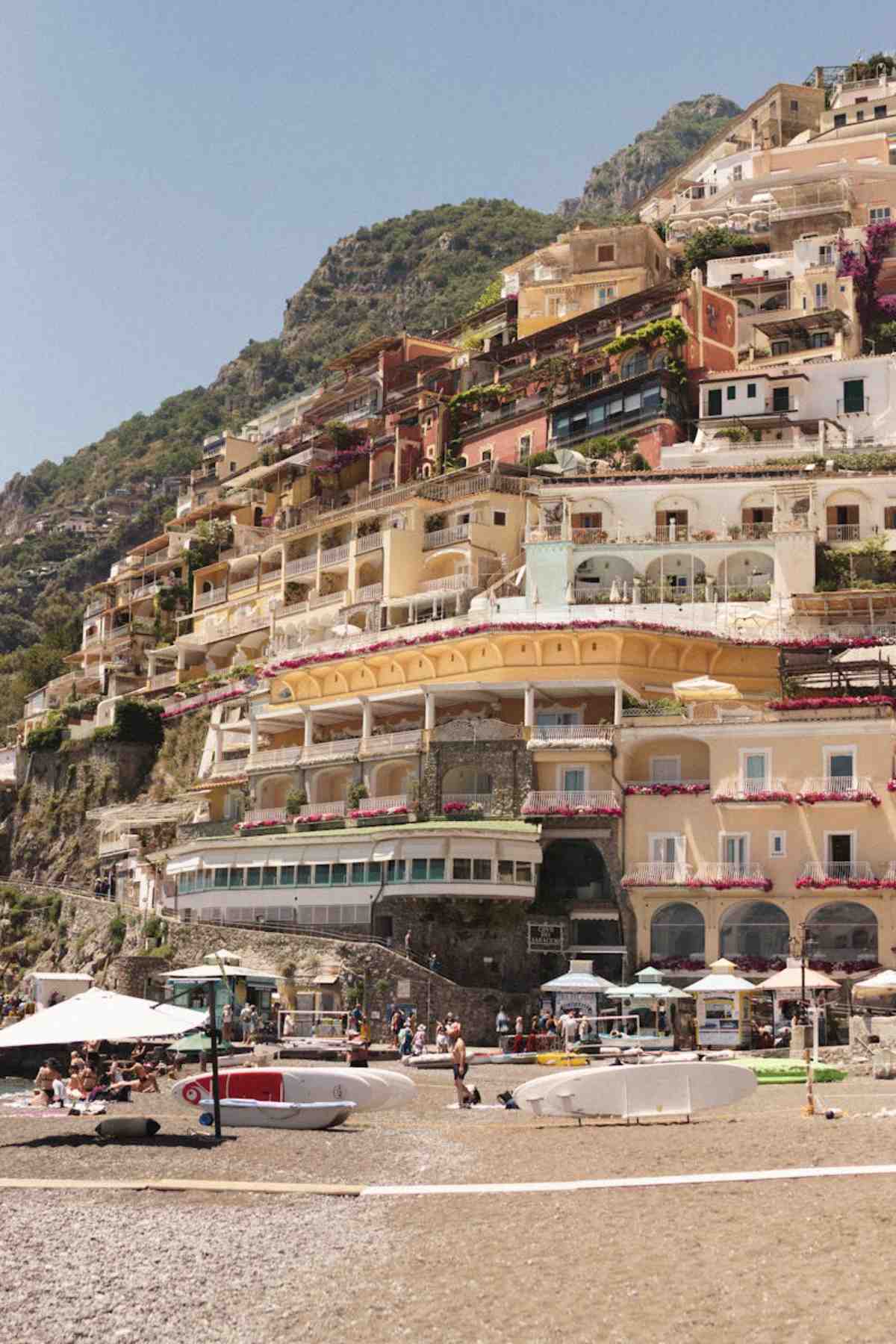 Positano colorful houses on the cliff Amalfi coast Italy